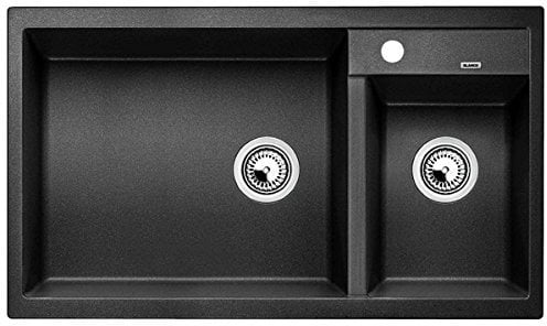 BLANCO METRA 9 | Granitspüle aus SILGRANIT anthrazit | Einbauart: Einbau von Oben | Hauptbecken links | für 90 cm breite Unterschränke | Doppeltes Becken für eine benutzerfreundliche Nutzung