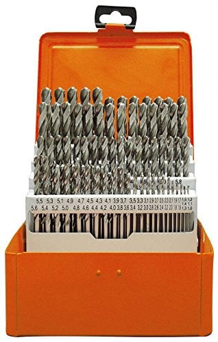 Projahn Spiralbohrer Kassette Turbo (50-teilig, aus dem Vollen geschliffen, lange Lebensdauer, je 1 Ø 5,9 mm um 0,1 steigend) 60440