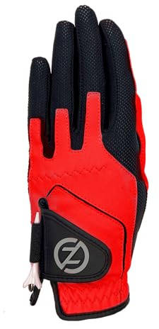 Zero Friction GL50005 - Guanti da golf per bambini, taglia unica, colore: rosso