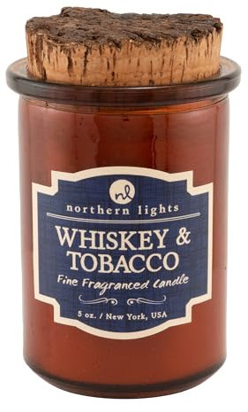Northern Lights Candles - Spirit Jar Candles - Whiskey & Tobacco - 52601