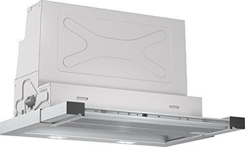 Bosch DFR067T50 Serie 6 Flachschirmhaube/B / 60 cm/Edelstahl/wahlweise Umluft- oder Abluftbetrieb/Kurzhubtasten/Silence/Intensivstufe/Metallfettfilter (spülmaschinengeeignet)