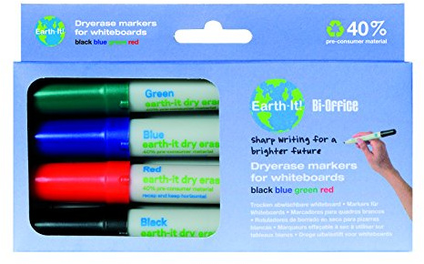 Bi-Office Earth - Recycled Whiteboard Marker (Pack of 4)