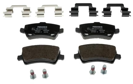 FERODO FDB4237 Bremsbelagsatz Bremsbeläge Hinten mit Zubehör Kompatibel mit VOLVO XC60 156 | Kompatibel mit: LAND ROVER RANGE EVOQUE, VOLVO S60 II, S80 II, V60 I, V60 I Cross Country, V70 III, XC60 I SUV, XC60 II