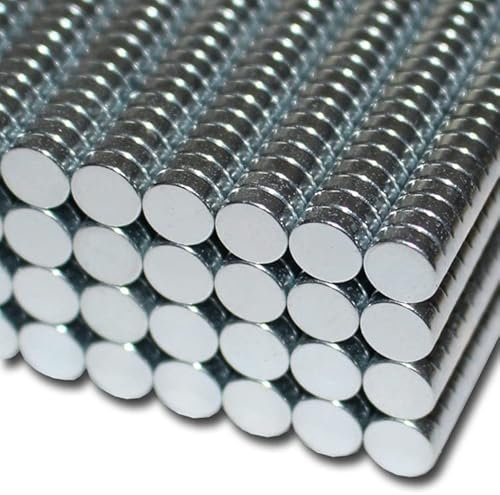 10 Neodym Magnete Ø6x2 mm NdFeB N48 Zn verzinkt - Haftkraft ca. 850 g -