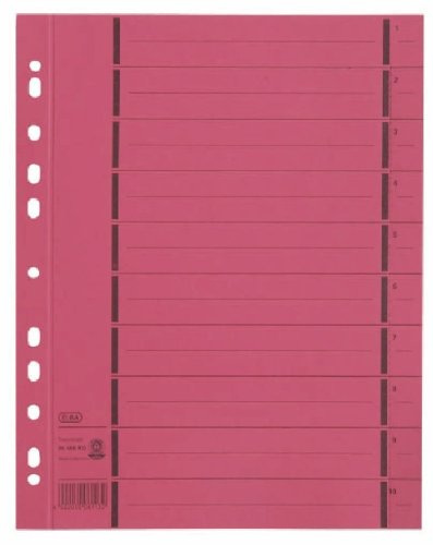 Trennblatt A4 rot ELBA 400004670 06456RO VE=100
