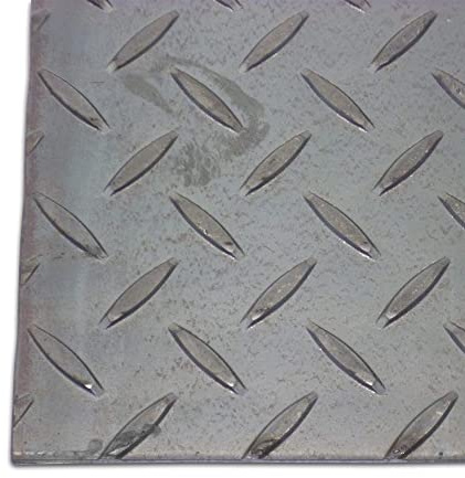 B&T Metall Stahl Tränen-Blech, 3,0 mm stark, St 37, Größe 100 x 1000 mm | blank, Eisen Riffel-Blech Zuschnitt