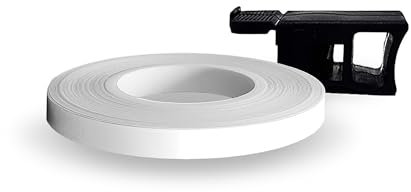 Wheel Stripes Strisce Adesive per Cerchi Moto con Applicatore, Bianco Race, 7 mm x 7 mt