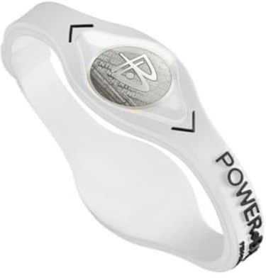 Power Balance Armband, Weiß/Schwarz – L