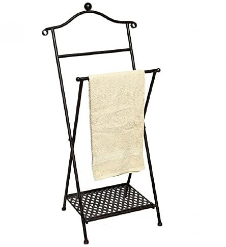 Handtuchhalter klappbar, Shabby, Nostalgie Handtuchständer Eisen Braun