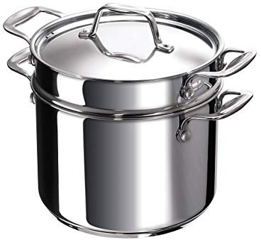 Bekaline 12060024 Chef Cuiseur à Pâtes en acier inoxydable 24 cm, Argenté