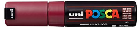 Uni-Ball Posca PC-8K Broad Chisel Tip Marker - Red Wine