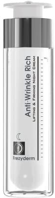 FREZYDERM Reichhaltige Anti-Falten-Nachtcreme, Anti-Aging-Feuchtigkeitscreme für Frauen und Männer mit Arganöl und Resveratrol, reduziert feine Linien und Falten, 50 ml
