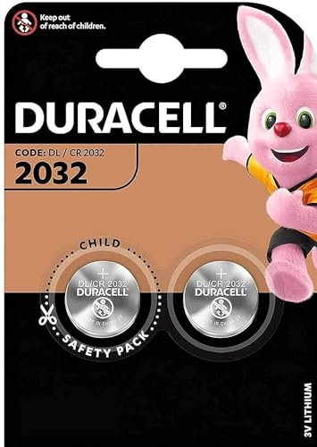 Duracell - Lote de 2 Pilas de botón (Litio, 2032 CR2032 DL2032)