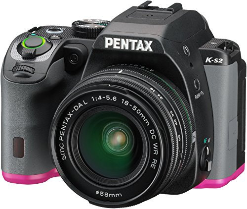 Pentax K-S2 Appareil photo reflex numérique 3 (7,62 cm) 20 Mpix Wi-Fi HDMI USB Noir/Rose + Objectif DAL 18-50 mm WR