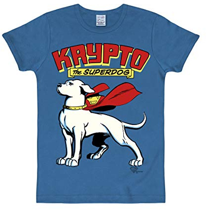 Logoshirt® DC Comics Krypto the Superdog T-Shirt Damen & Herren | Offiziell lizenziertes Superman-Merch, Superman Comic T-Shirt, 100% Baumwolle, mit hochwertigem Frontprint