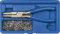 KUNZER 7PKS101 101-tlg Polsterklammern-Set - Spezial-Zange mit 100 Klammern zum Ansetzen/Klemmen bei Sattlerarbeiten