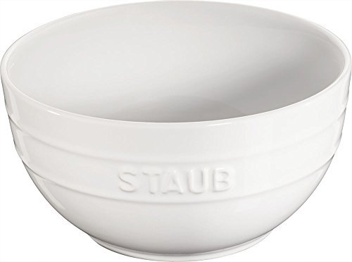 STAUB Keramik 6 er Set Schale Schüssel Desertschale, groß weiß 17 cm Ceramic