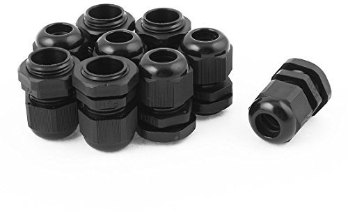 uxcell 9Pcs M18 18mm IP68 Plastic Waterproof Cable Gland Connectors