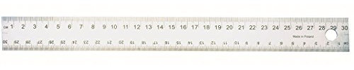 Wedo 525130 Lineal (aus Stahl, mit Korkrücken, 30 cm) silber