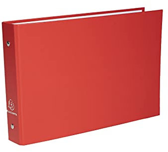 Exacompta 51059E Karteikarten-Ringbuch DIN A5 aus Karton mit Kunststoffbezug außen 2-O Ringmechanik Rücken 25 mm 1 Stück Zufallsfarbe ideal für eine ordentliche Ablage Ihrer Karteikarten