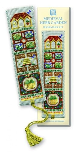 Textile Heritage Medieval Herb Garden Bookmark Cross Stitch Kit