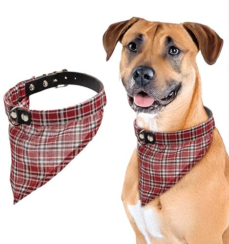 Karlie Rondo mit Halstuch, Hundehalsbänder, Leder, Stoff, Rot, 42 x 1,6 cm