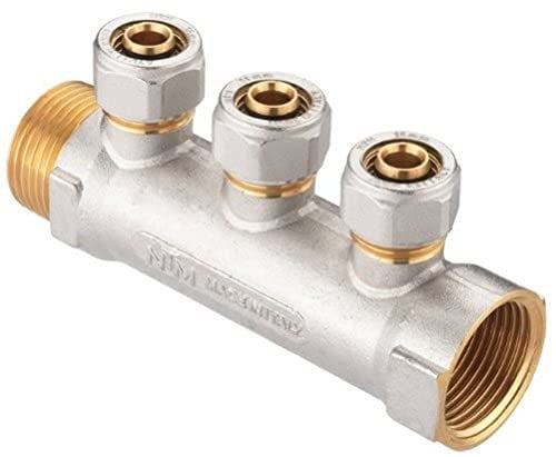 Verbundrohrsystem Verteiler 1 Zoll , 3 Abgänge, 16 mm