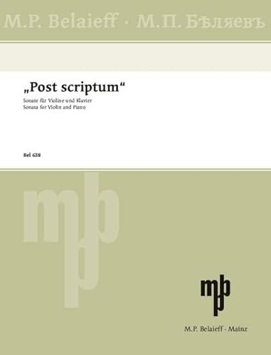 Post scriptum: Sonate für Violine und Klavier. Violine und Klavier. Spielpartitur.