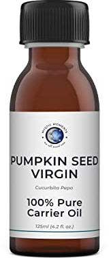Mystic Moments | Pumpkin Seed Virgin Carrier Oil | 125ml | Virgin Cucurbita pepo oil gives a rich, natural-feel skin and hair feel for massage and cosmetic blends.