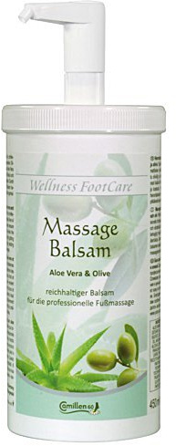 Massage Balsam Aloe, Olive, Camillen 60 Wellness Foot Care mit Aloe Vera und Olivenöl, 450ml mit Spender