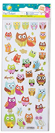 Craft Planet Fun Stickers, Owls, for Young Crafters Collection, Posters, Card Making, Scrapbooking, Party Bag Fillers, Books, Reward Charts, Invites, Crafts
