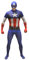 Morphsuits Kostüm Captain America, Marvel Superhelden Outfit für Erwachsene Kostüm Captain Marvel für Herren, Superhelden Verkleidung, Perfekt für Fasching, L