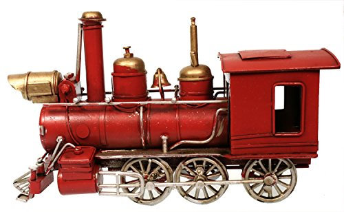 Metall Lokomotive, Dampflok 24 cm, rot