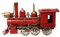 Metall Lokomotive, Dampflok 24 cm, rot