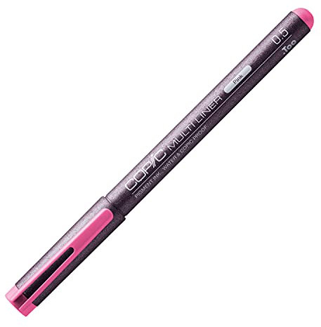 COPIC Multiliner 0,5 mm, Pink, Fineliner mit einer feinen Spitze und wasserbeständiger Pigmenttinte