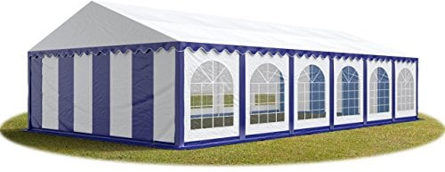6x12 mTendone per feste PREMIUM PVC blu-bianco 100% impermeabile Gazebo da giardino Tendone da esterno Tenda party