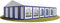 Festzelt Partyzelt 6x12 m Premium, hochwertige PVC Plane 750 N in blau-weiß 100% wasserdicht mit Bodenrahmen