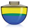 Kartell Shibuya Vase, Plastik, grau/gelb/blau, 27 x 22 cm