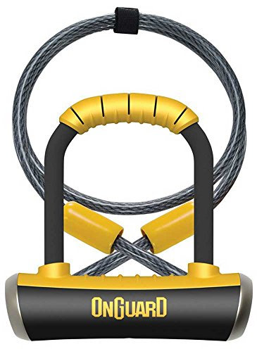 ONGUARD Bügelschloss m. Seil und Halter Pitbull DT 8008 90x140mm Ø14mm Fahrrad