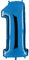 Grabo XXL Riesen Zahlen Folienballon 102 cm (40) Farbauswahl – Perfekte Deko für Geburtstage, Jubiläen & Feiern – Happy Birthday Party-Highlight - für Helium und Luft! Wiederverwendbar! (Blau, 1)
