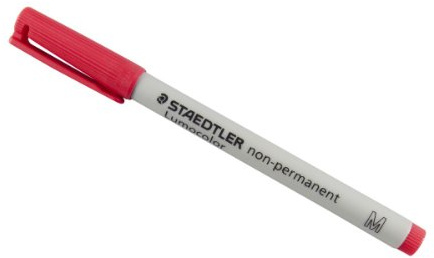 Staedtler Marker Lumocolor Non-M (rot, grau, Polypropylene, Medium)