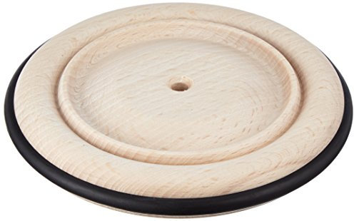 Rayher Hobby Rayher 6122300 Holzrad, Buche natur, unbehandelt, mit schwarzer Gummibereifung, 12 cm ø, Bohrung 6 mm ø, Holzräder mit Gummiring aus Kautschuk