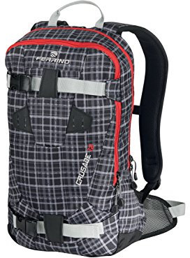 Ferrino Crusade, Zaino da Hiking con Porta Snowboard, Sci o Ciaspole Unisex, Nero, 12 Litri