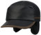 Stetson Byers Ledercap mit verstaubarem Ohrenschutz Herren - Ledermütze Made in Germany - Baseballcap aus Leder (Rind) - Basecap mit Earflaps aus Fleece - Herbst/Winter schwarz L (58-59 cm)