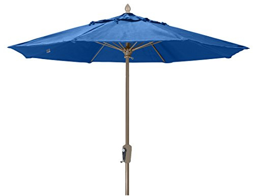 FiberBuilt Umbrellas 7MCRCB-8602 Market Umbrella, 7.5' Marine Grade Canopy, Pacific Blue