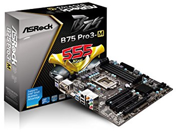 Asrock B75 PRO3-M Mainboard Sockel 1155 (Intel B75, 4X DDR3 Speicher, ATX, 2X PCI-e, 2X USB 3.0)