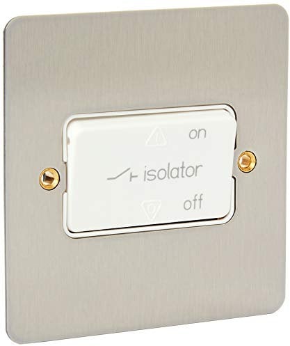 MK Edge K14859BRCW 3-Pole Fan Isolator - Brushed Chrome
