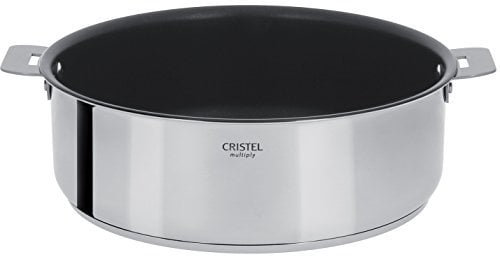 Cristel - S26QMPE- Sauteuse inox 26cm sans poignée amovible - Anti-adhérent Exceliss+ Collection Casteline