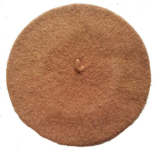 LadyMYP©Baskenmütze, Baske, Filzbaske, Alpenmütze, Franzosenmütze, Schafwolle (Camel)
