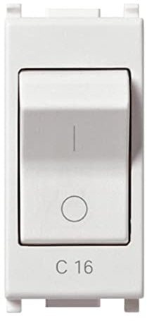 Vimar Serie supporto da parete – Interruttore Magnetoter Mico 1 Polo + Neutral C16 230 V Bianco